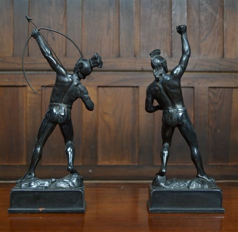 Antiques Atlas Pair Of Spelter Roman Figures As856a2049 SAI3118