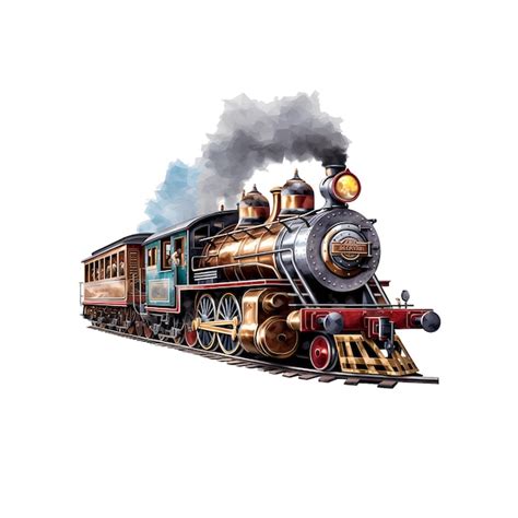 Train Vintage Aquarelle Clipart Bundle Transparent Png Psd Premium