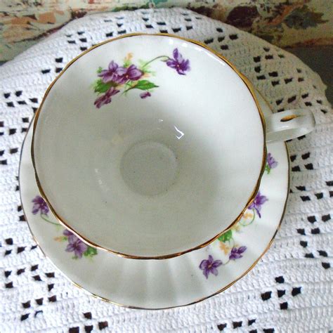 Clarence Bone China Teacup And Saucer Etsy