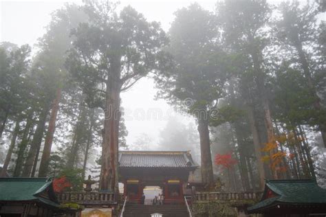 Toshogu Shrine the Unesco World Heritage Site with Fog in Autumn Season ...