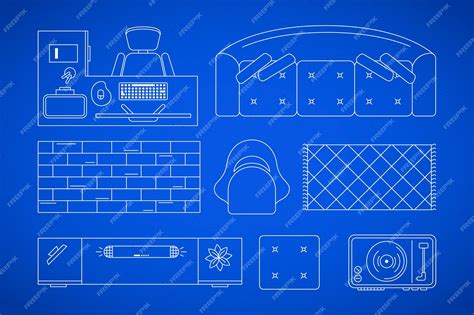Premium Vector Hand Drawn Floor Plan Furniture Collection