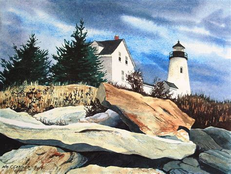 Pemaquid Light Maine Painting By William Gardner Fine Art America