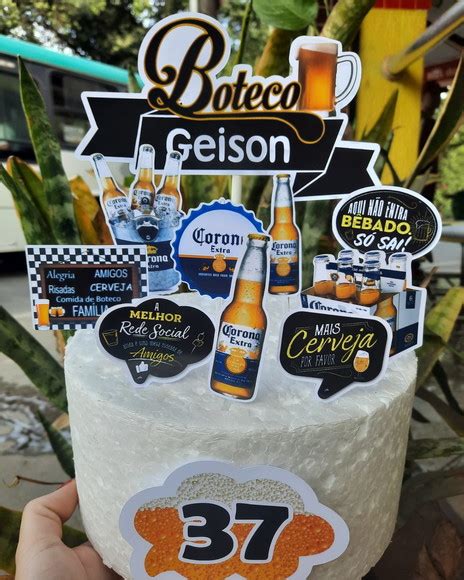 Topo De Bolo Bar Boteco Cerveja Corona Produtos Elo