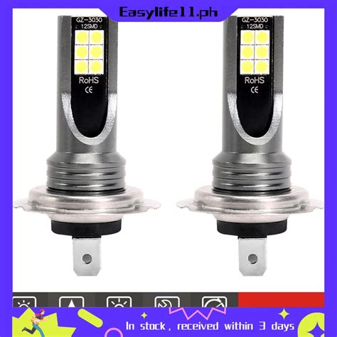 2pcs H7 LED Headlight Bulbs Conversion Kit 6000K 100W Super Bright