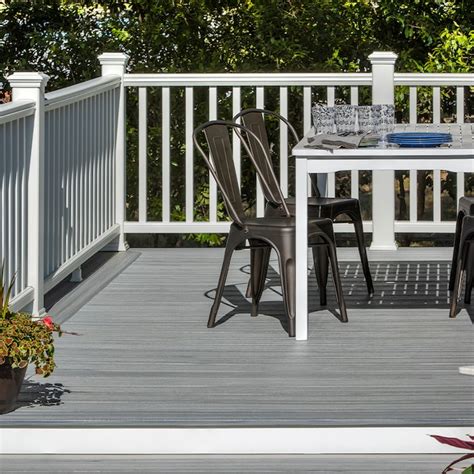 Trex Enhance Naturals 20 Ft Foggy Wharf Grooved Composite Deck Board In The Composite Deck