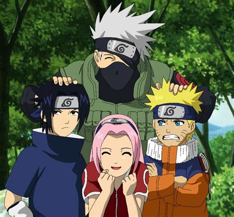 Team 7 Kakashi Hatake Sasuke Uchiha Sakura Haruno Naruto Uzumaki