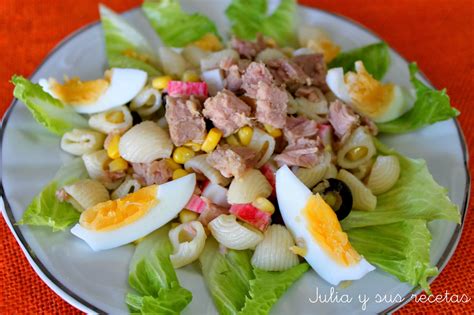 JULIA Y SUS RECETAS ENSALADA DE PASTA CON ATÚN