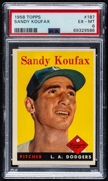 Lot Detail Topps Baseball Card Hofer Sandy Koufax Graded