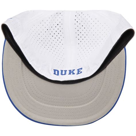 Duke Blue Devils Nike True Vapor Performance Fitted Hat White