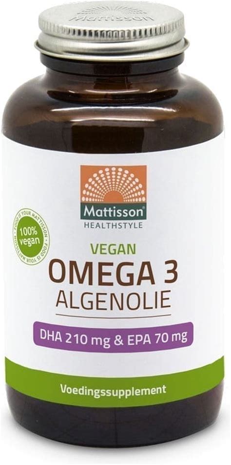 Mattisson Vegan Omega 3 Algenolie DHA 210mg EPA 70mg 120