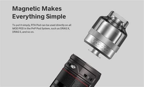 VOOPOO RTA Pod Atomizer zbiornika 26mm 2ml górne wypełnienie pojedyncza