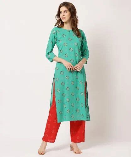 Printed Jaipuri Cotton Kurti With Pants At Rs 500 Piece In Jaipur Id