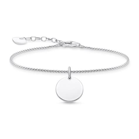 Thomas Sabo Damen Armband Coin Er Silber Gravierbar A L V