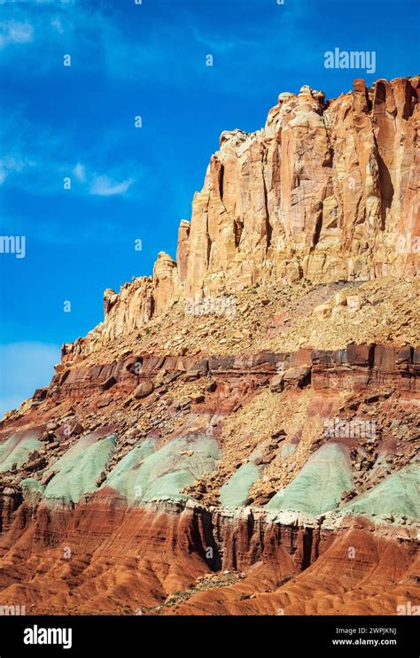 Colorful Layers Of Earth Within The Colorado Plateau Physiographic Province In Capitol Reef