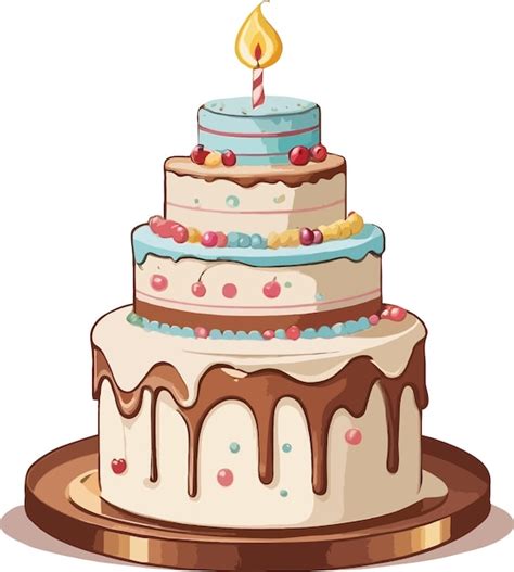 Premium Vector Cartoon Birthday Cake Clipart