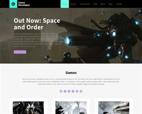 Game Developer Wordpress Theme Nexus Themes