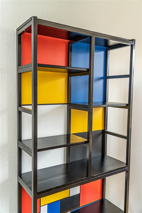 Mondrian Mid Century Modern Bookcase Unique Piece For Sale At 1stdibs