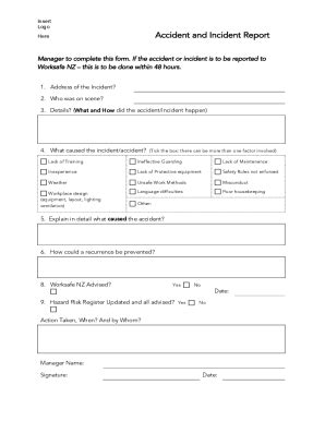 Fillable Online Incident Report Samples To Help You Describe