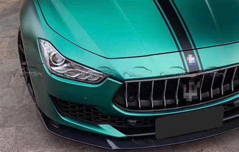 Carbon Fiber Front Bumper Lip Spoiler Apron For Maserati Ghibli 4 Door