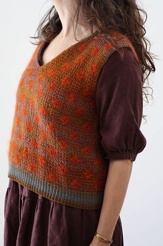 Ravelry Pressed Flowers Vest Pattern By Amy Christoffers