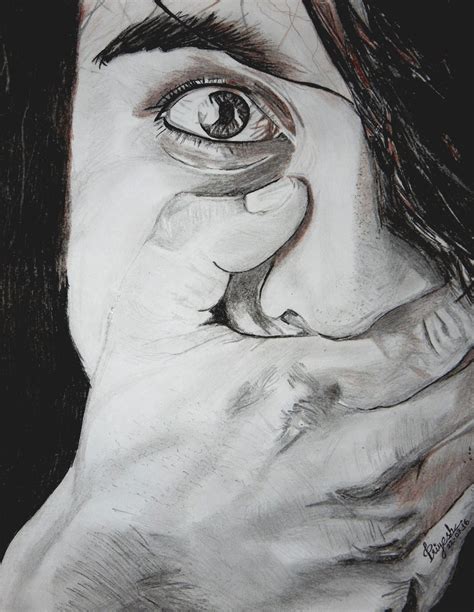 Shout Trying To Stop Feminism Charcoal Drawing By Priyesh Soni