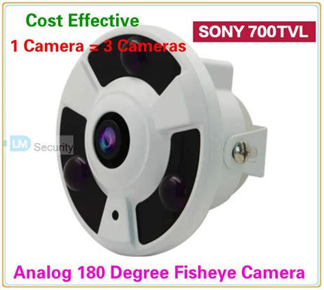 Lihmsek Sony 700TVL CCTV Fisheye Panoramic Vandalproof Camera 180