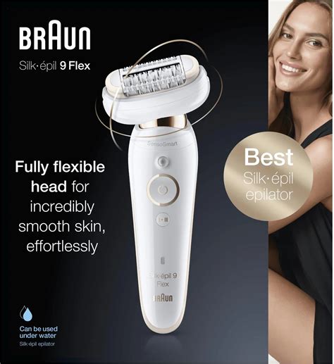 Braun Epilatore Donna Testina Flessibile colore Bianco Oro Silk épil