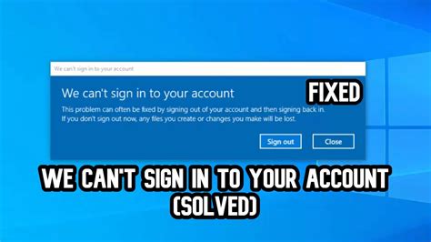 Fix Windows We Can T Sign Into Your Account How To Fixed Repair