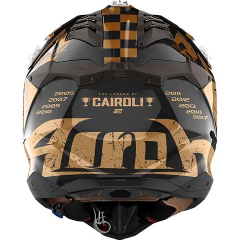 Capacete Airoh Aviator 3 The Legend TC 222 Chrome Preto Dourado