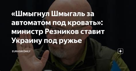 «Шмыгнул Шмыгаль за автоматом под кровать»: министр Резников ставит ...