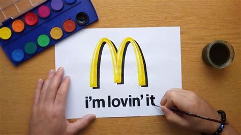 How To Draw A Mcdonalds Logo Im Lovin It Youtube