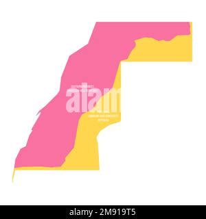 Mapa Occidental De La Tierra Dividida Entre Marruecos Y La Rep Blica