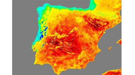 Así se ve la ola de calor en España desde el espacio NIUS