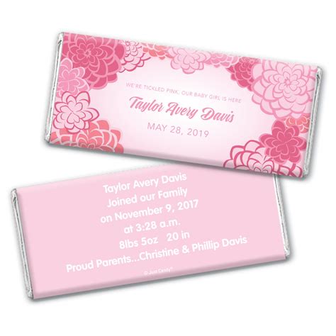 Birth Announcements Candy Bar Wrappers Warm Welcome Personalized