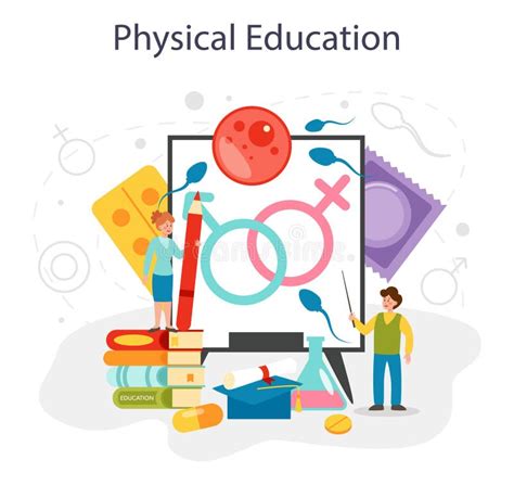 Sexual Education Concept Sexual Health Lesson For Young People Stock Vector Illustration Of