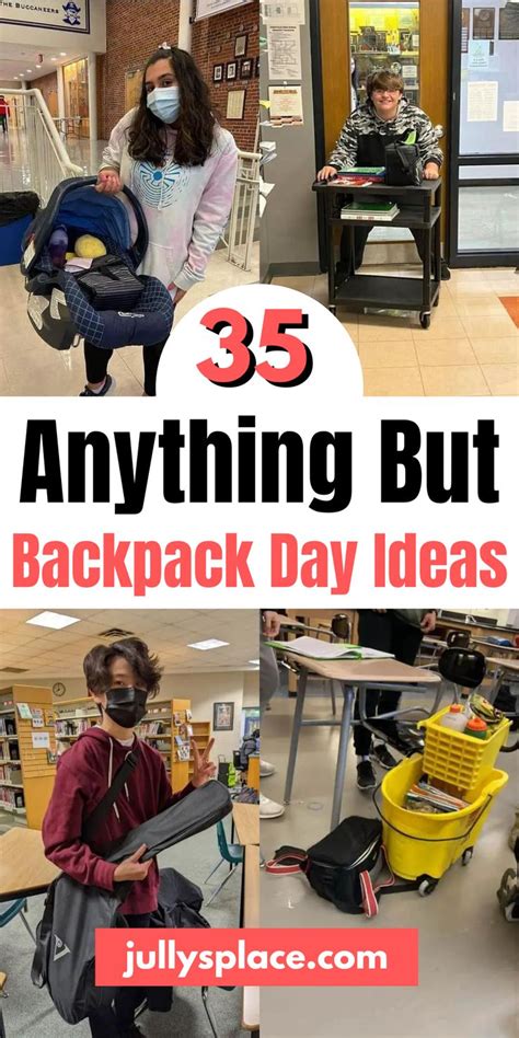 Genius Anything But Backpack Day Ideas Backpacks School Spirit