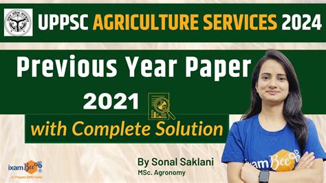 Uppsc Sta Dho Uppsc Agriculture Services Pyp With Full