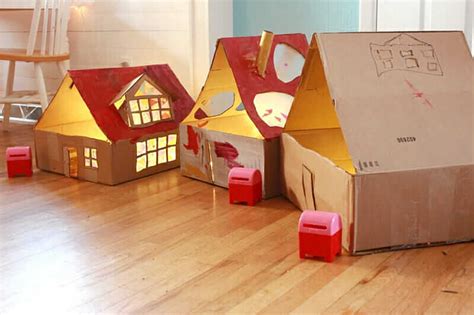 How to Make A DIY Cardboard Dollhouse with Lights!