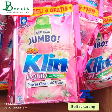 Jual Soklin Cair Detergen So Klin Liquid Softener Jumbo Eceran Beli 6