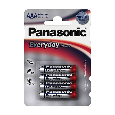 3T Blister 4 Alkaline Batteries Size S 1 5V AAA Panasonic Everyday