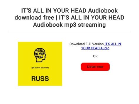 IT'S ALL IN YOUR HEAD Audiobook download free | IT'S ALL IN YOUR HEAD ...