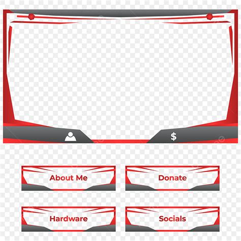 Twitch Overlay Vector PNG Images Red Stripe Twitch Overlay Twitch