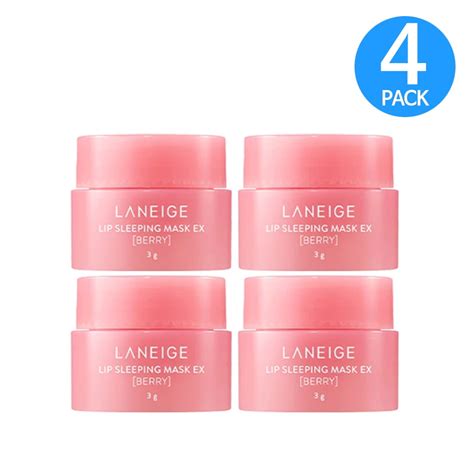 Buy Laneige Lip Sleeping Mask EX Berry 3g 4 Pack Mini Size Online At