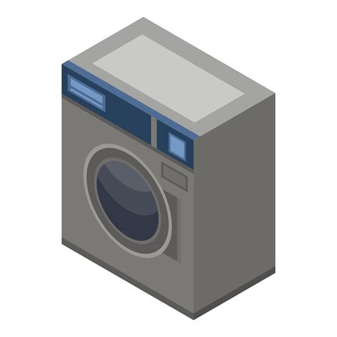 Automatic Wash Machine Icon Isometric Style Vector Art At