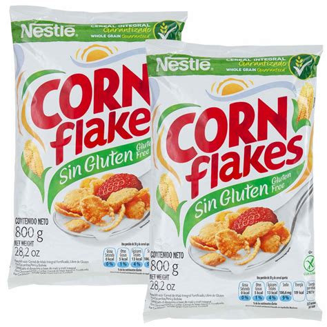 Pack Cereal Corn Flakes Nestlé Sin Gluten Bolsa 800g X 2un Real Plaza