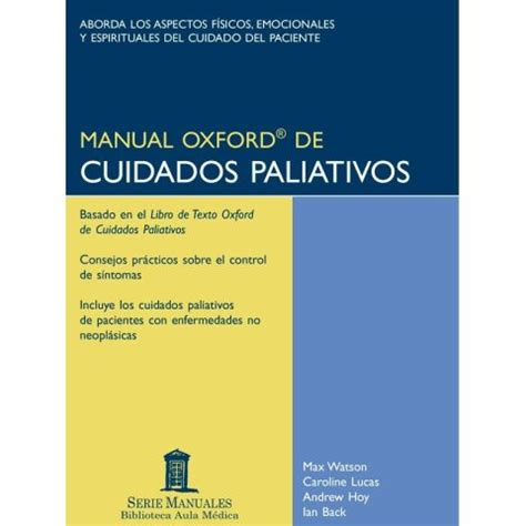 Manual Oxford De Cuidados Paliativos Edici N Aula Medica