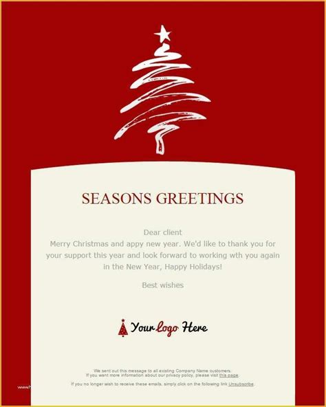 Seasons Greetings Card Templates Free Of 104 20 Free Christmas and New ...