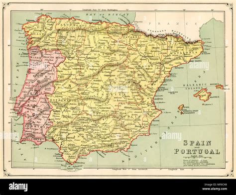 Map Of Spain And Portugal Hi Res Stock Photography And Images Alamy