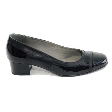 Pantofi Dama Eleganti 211 Negru Lac Negru Din Piele Naturala Pret