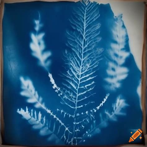 Cyanotype Of Icelandic Flora On Craiyon